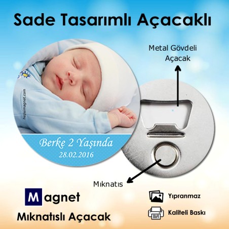 Mavi Temalı Magnetli Açacak