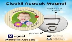 Uğur Böcekli  Çiçekli Magnet Açacak