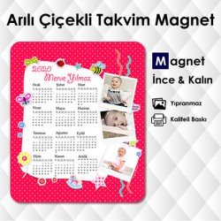 Kız Bebekler İçin Resimli Magnet Takvimi 2023