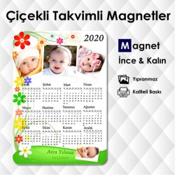 Erkek ve Kız Bebeklere Buzdolabı 2020 Magnet Takvim