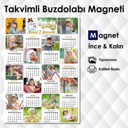 14 Resimli Takvimli Buzdolabı Magneti