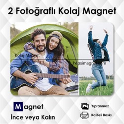 2 Resimli Kolajlı Buzdolabı Magneti Kod:kolaj3