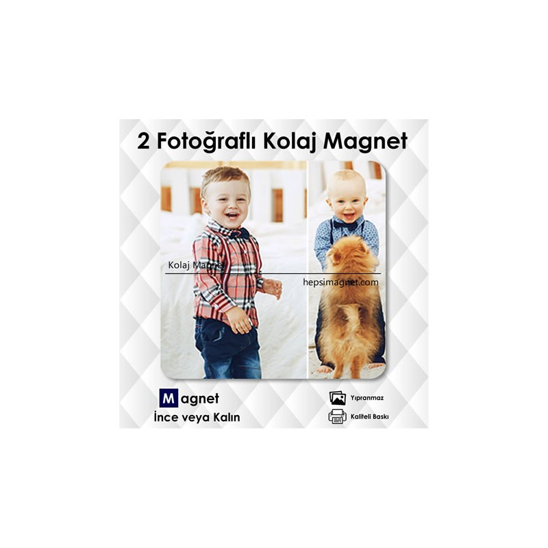 2 Fotoğraflı Kolaj Magnet Kod:kolaj10