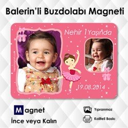 Balerin Konseptli Fotoğraflı Buzdolabı Magneti