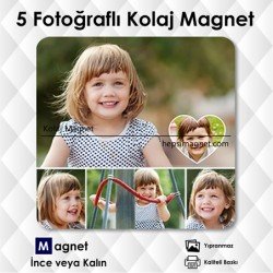 4 Fotoğraflı Size Özel Kolaj Magnet