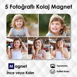5 Fotoğraflı Kolaj Magnet