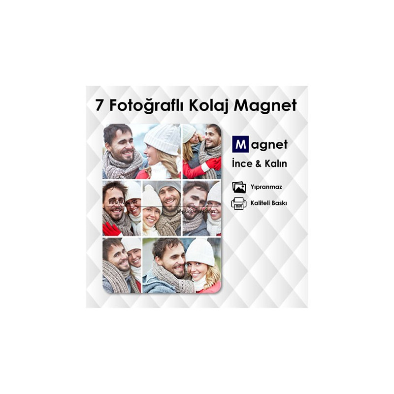 7 Fotoğraflı Kolaj Magnet