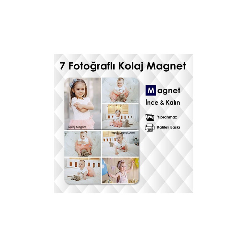 7 Fotoğraflı Kolaj Magnet