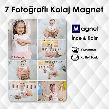 7 Fotoğraflı Kolaj Magnet