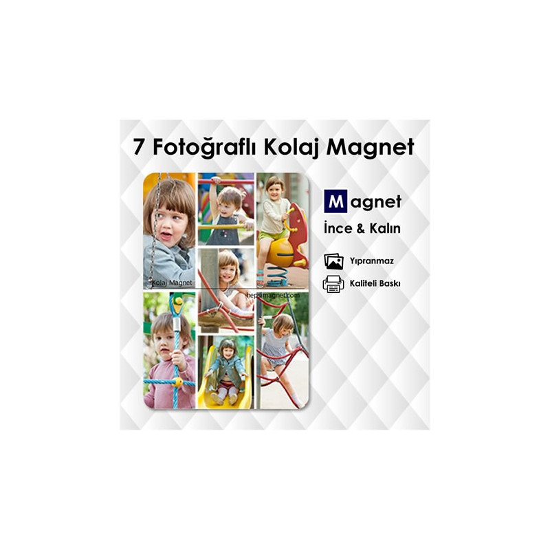 7 Fotoğraflı Kolaj Magnet