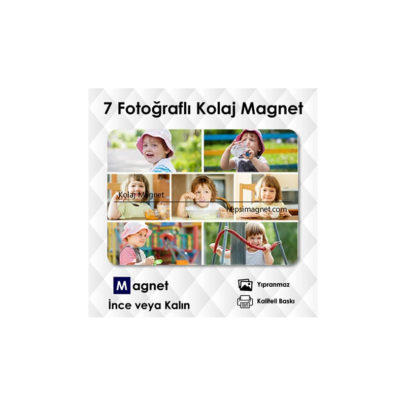 7 Fotoğraflı Kolaj Magnet