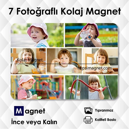7 Fotoğraflı Kolaj Magnet 7 Fotoğraflı Kolaj Magnet
