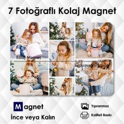 7 Fotoğraflı Kolajlı Magnet
