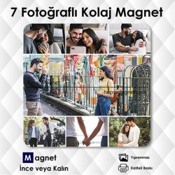 7 Fotoğraflı Kolajlı Buzdolabı Magneti