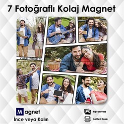 7 Resimli Kolajlı FotoMagnet