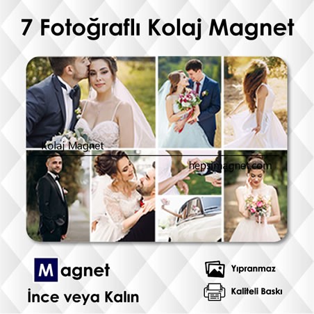 8 Resimli Kolajlı Magnet