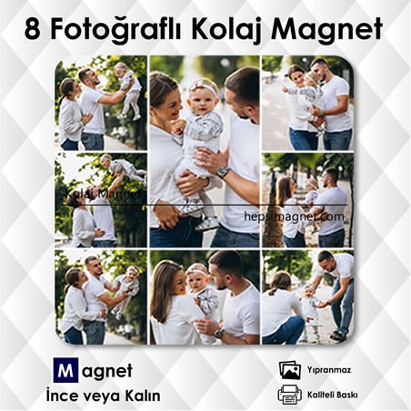 8' li Kolajlı Resimli Magnet 8' li Kolajlı Resimli Magnet