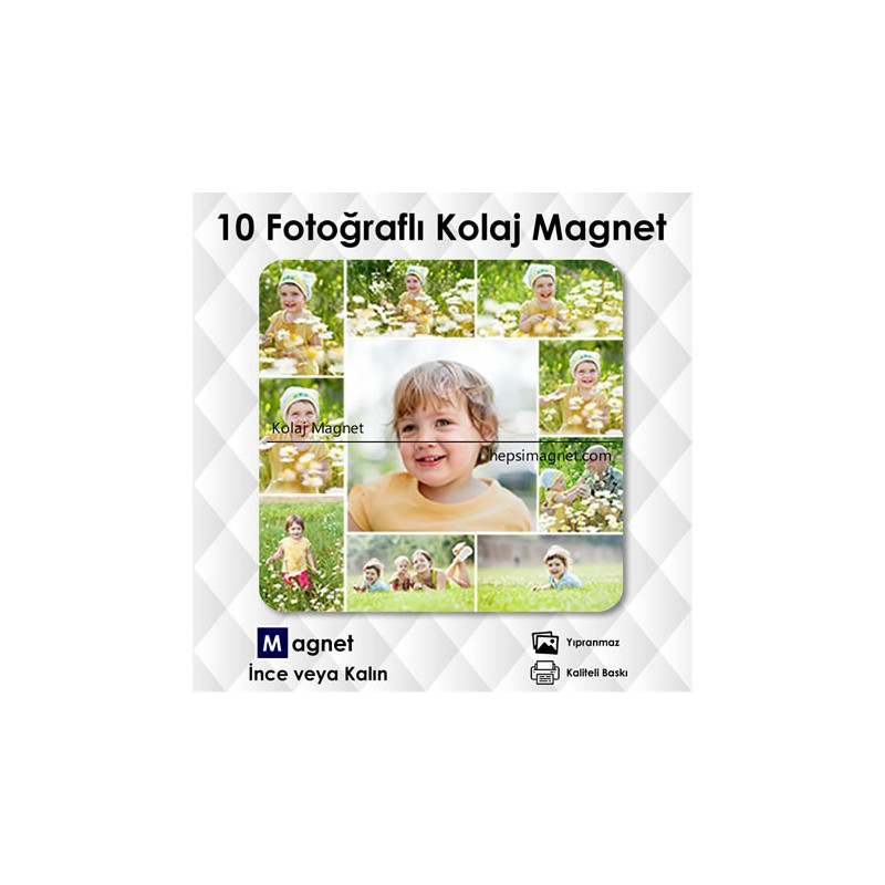 10 Fotoğrafdan Kolaj Magnet