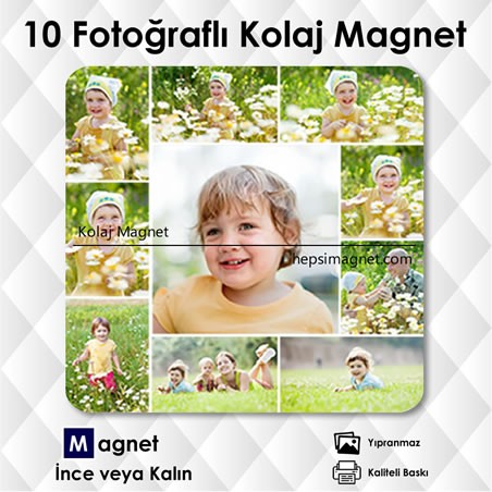 10 Fotoğrafdan Kolaj Magnet 10 Fotoğrafdan Kolaj Magnet
