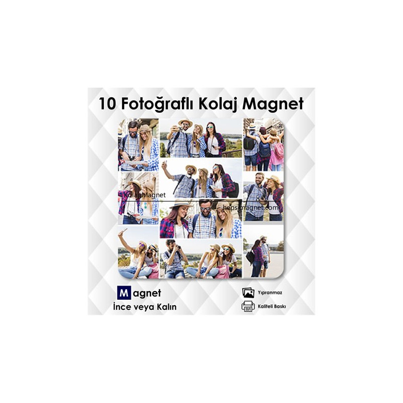 10 Fotoğrafdan Kolajlı Magnet