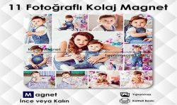 11 Fotoğrafdan Kolaj Magnet