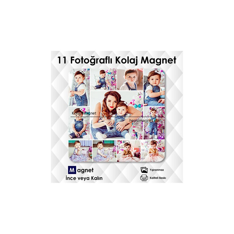 11 Fotoğrafdan Kolaj Magnet