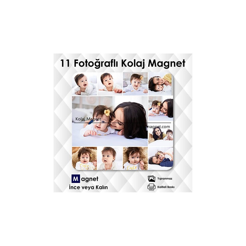 11 Fotoğrafdan Kolajlı Magnet