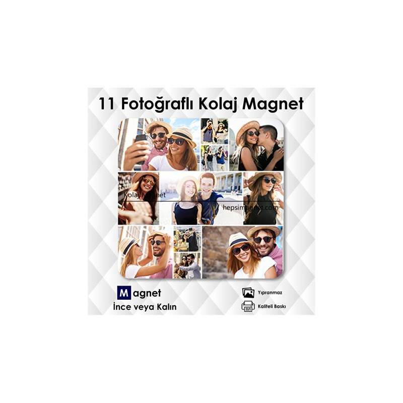 11 Resimden Kolajlı Magnet