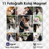 11 Resimli Kolajlı FotoMagnet