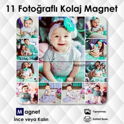 11 Fotoğraflı Kolajlı FotoMagnet