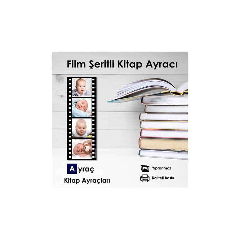 Film Şeritli  4 Resimli Kitap Ayracı