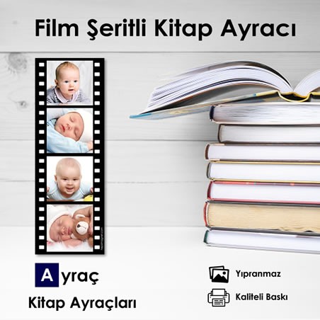Film Şeritli 4 Resimli Kitap Ayracı
