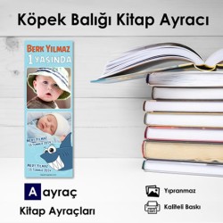 Köpek Balıklı Fotoğraflı Kitap Ayraçları