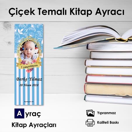 Mavi Tonlarda Resimli Ayraç Mavi Tonlarda Resimli Ayraç