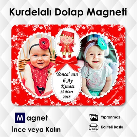 Bebeğiniz İçin 6 Ay Kınası Magnet Modeli