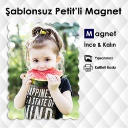 Dikey Fotoğraflarınız İçin Şablonsuz Petibör Kesim Magnet