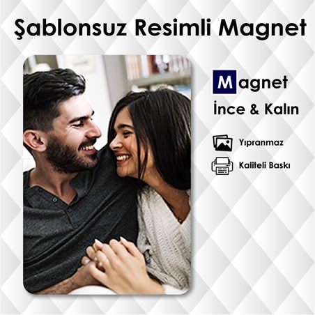 Dikey Fotoğraflarınız İçin Şablonsuz Diktörtgen Kesim Magnet