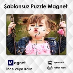 Fotoğrafınız İle Puzzle Kesim Magnet