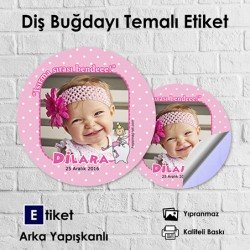 Kız Bebekler İçin Diş Buğdayı Etiketi