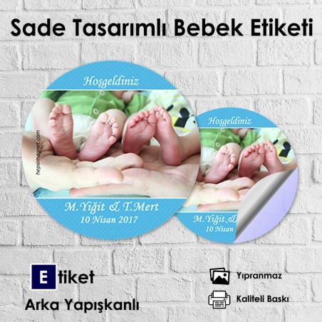 Hoşgeldin Yeni Doğan Bebek Etiketi