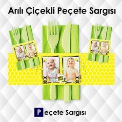 Arı Temalı Peçete Sargısı