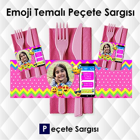 Emoji Temalı Peçete Sargısı