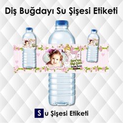 İlk Diş Temalı Kız Bebek Su Şişesi Etiketi