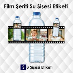 Film Rulosu Temalı Su Şişesi Etiketi