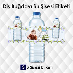 Diş Buğdayı Temalı Erkek Bebek  Su Şişesi Etiketi