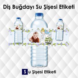 Diş Buğdayı Temalı Erkek Bebek  Su Şişesi Etiketi