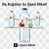 Diş Buğdayı Temalı Erkek Bebek  Su Şişesi Etiketi