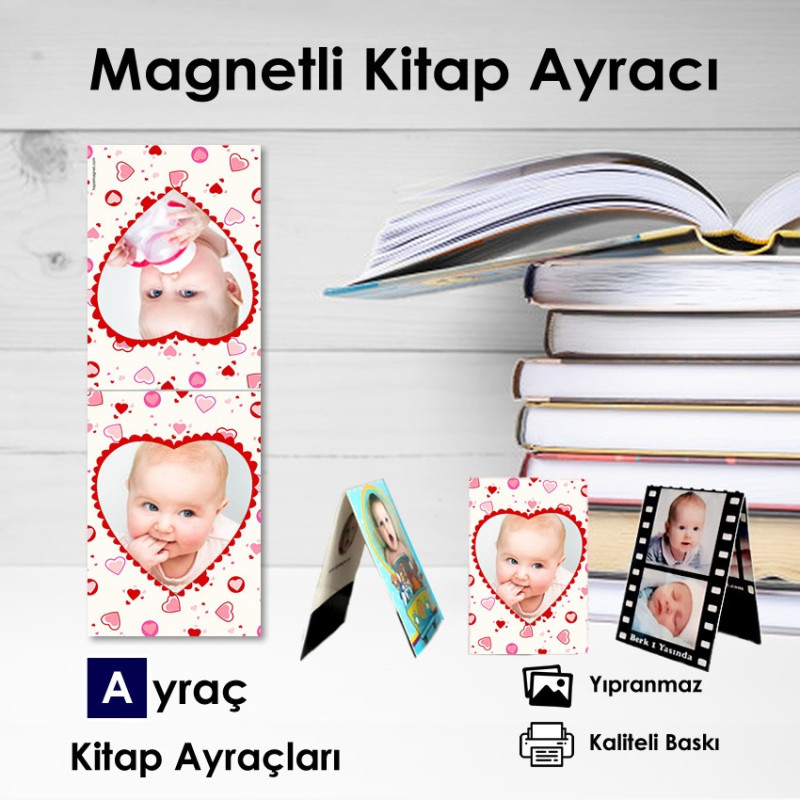 Kalpli Hediyelik Magnetli Kitap Ayracı