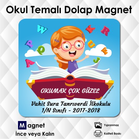 Resimsiz Okuyorum Magneti Resimsiz Okuyorum Magneti