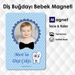 Papyonlu Erkek Bebek İçin İlk Diş Magneti